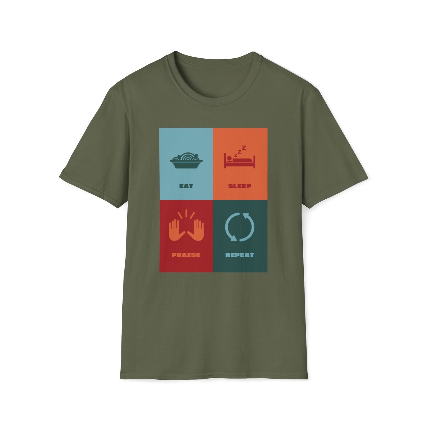 Eat Sleep Praise Repeat T-shirt IV