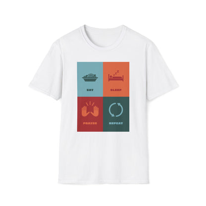 Eat Sleep Praise Repeat T-shirt IV