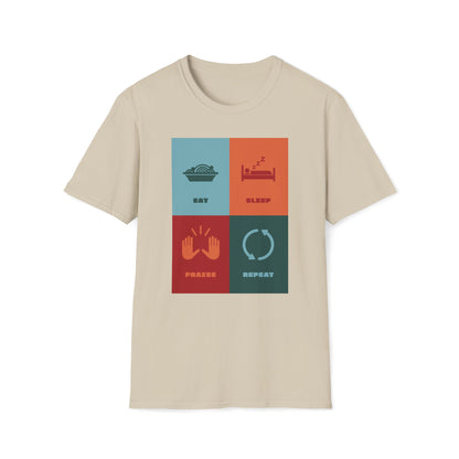 Eat Sleep Praise Repeat T-shirt IV