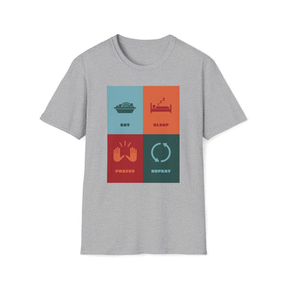 Eat Sleep Praise Repeat T-shirt IV