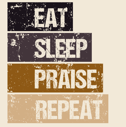 Eat Sleep Praise Repeat T-shirt II